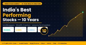 Best performing stocks India 10 years